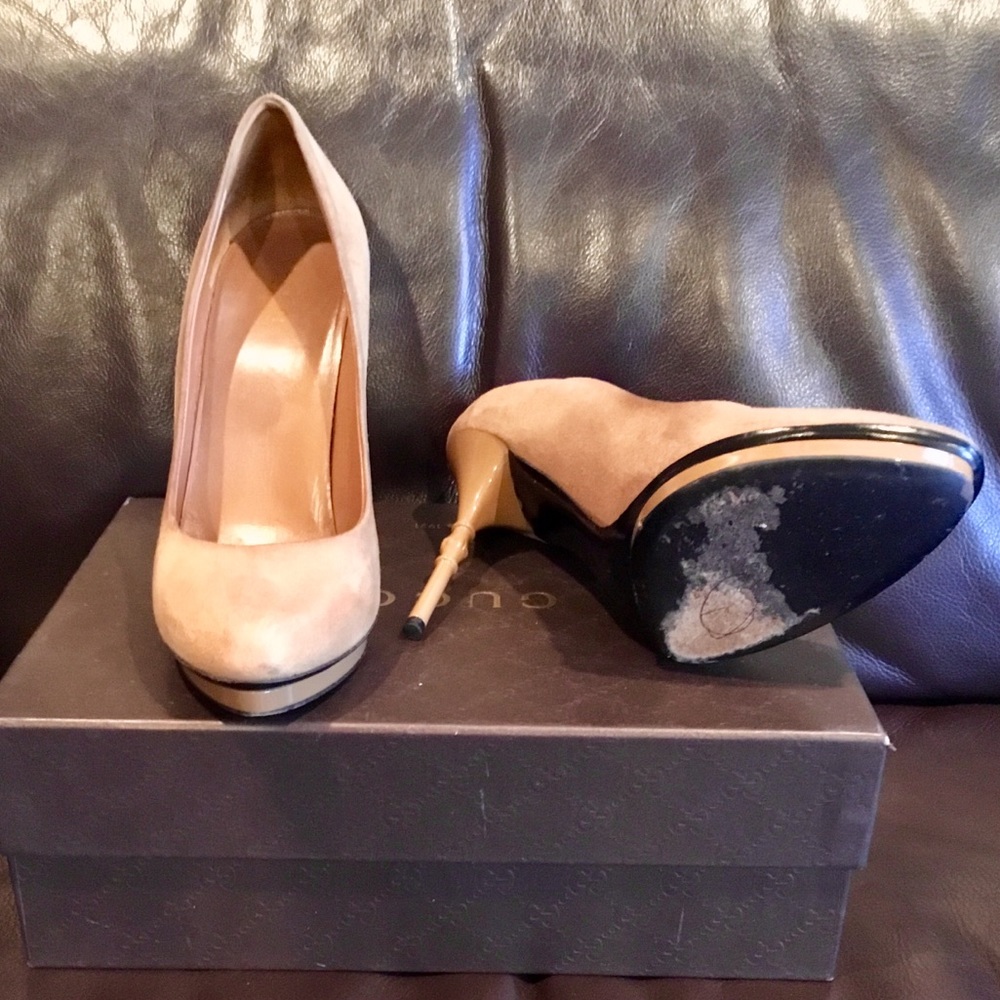 💯Authentic GUCCI Camel Pumps EXCELLENT CONDITION - Picture 2 of 6